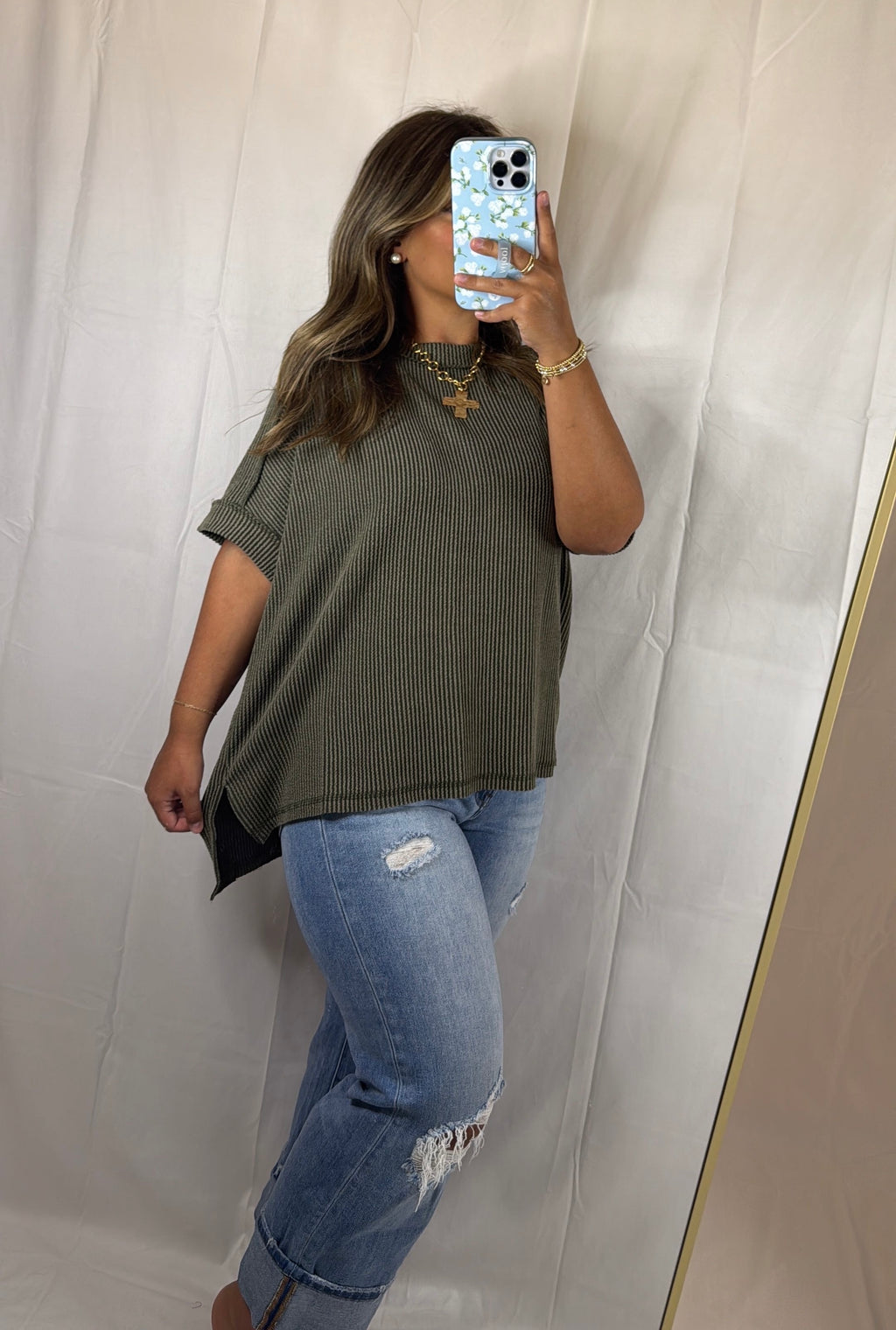 Delaney Raised Rib Tee