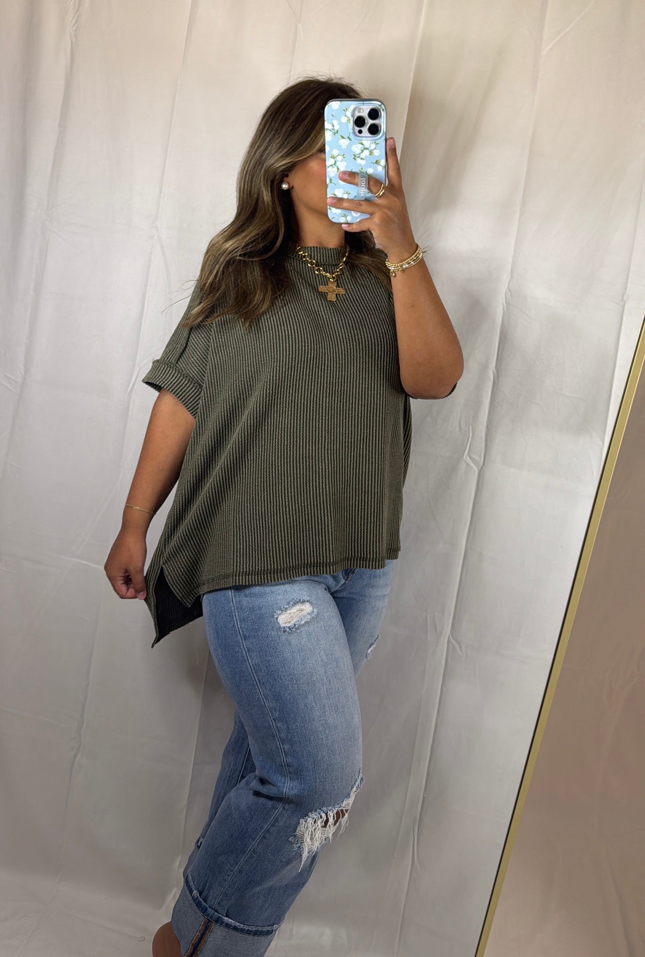 Delaney Raised Rib Tee