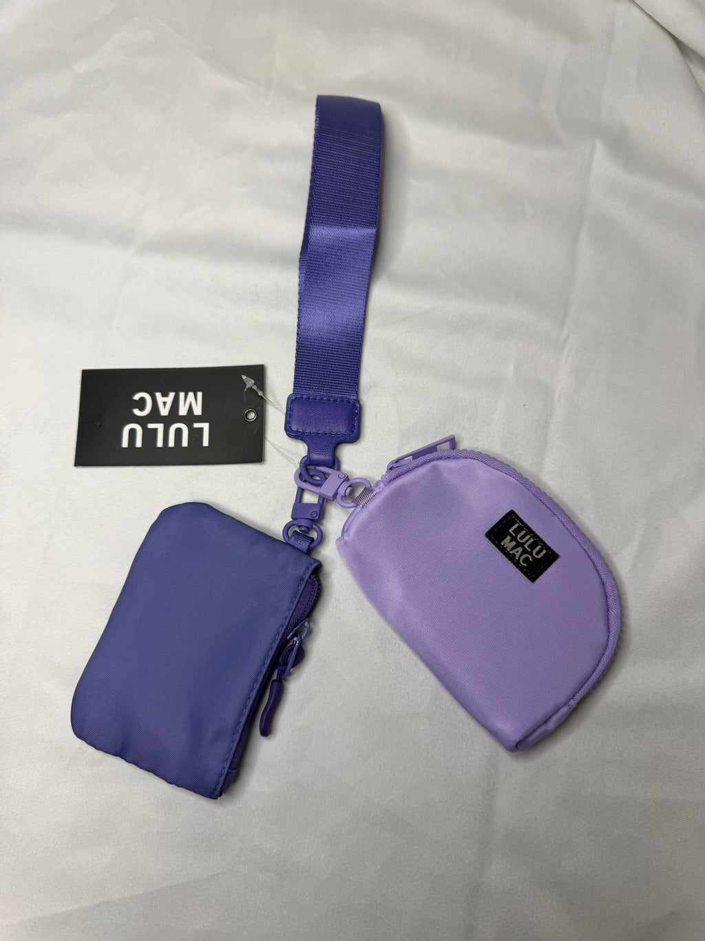Lulu Mac Double Pouch Wristlet- Solid