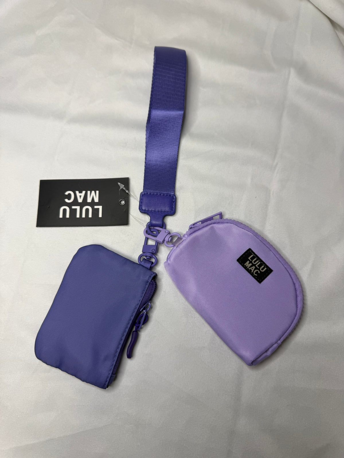 Lulu Mac Double Pouch Wristlet- Solid