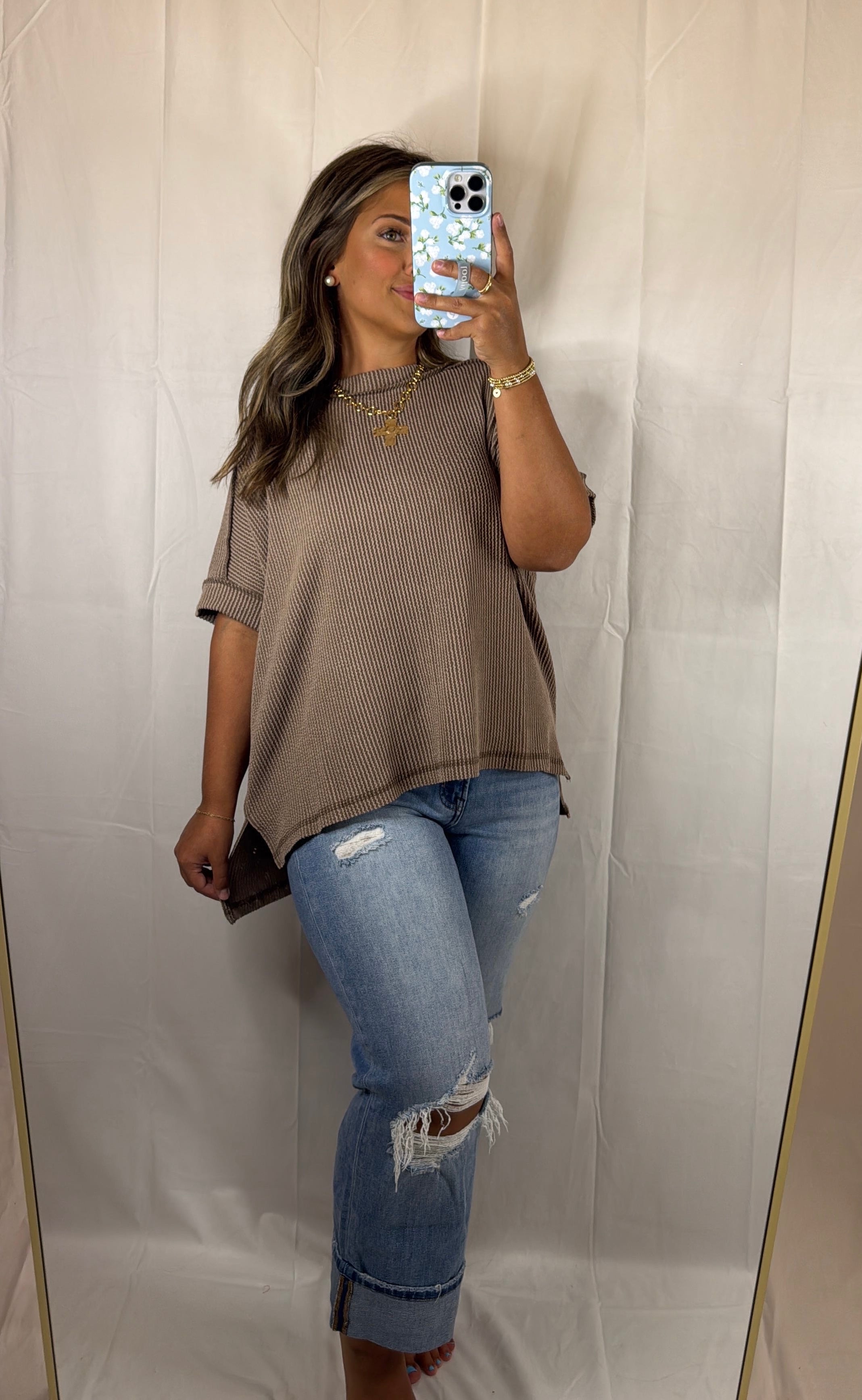 Delaney Raised Rib Tee
