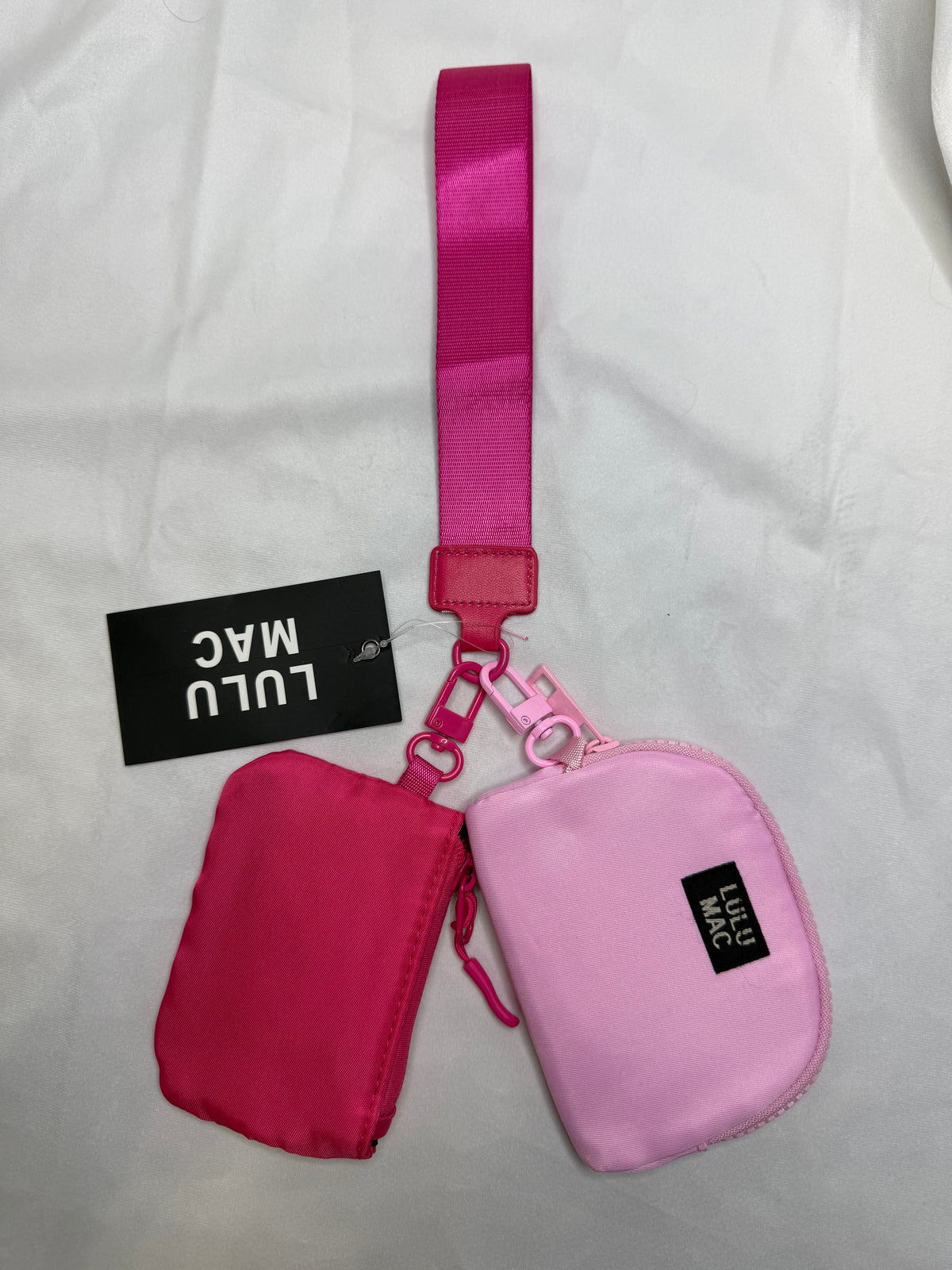 Lulu Mac Double Pouch Wristlet- Solid