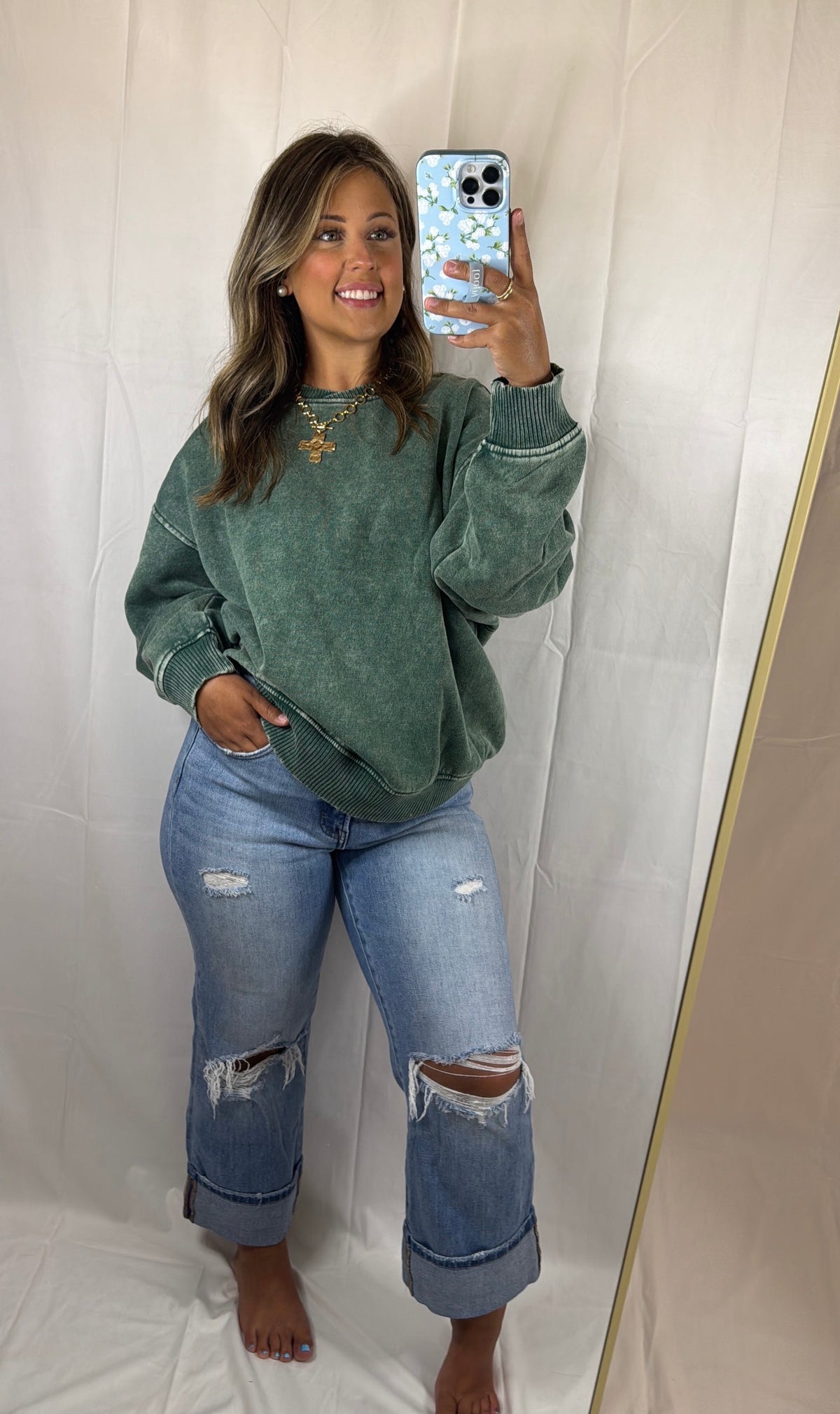 Dana Acid Wash Oversized Pullover