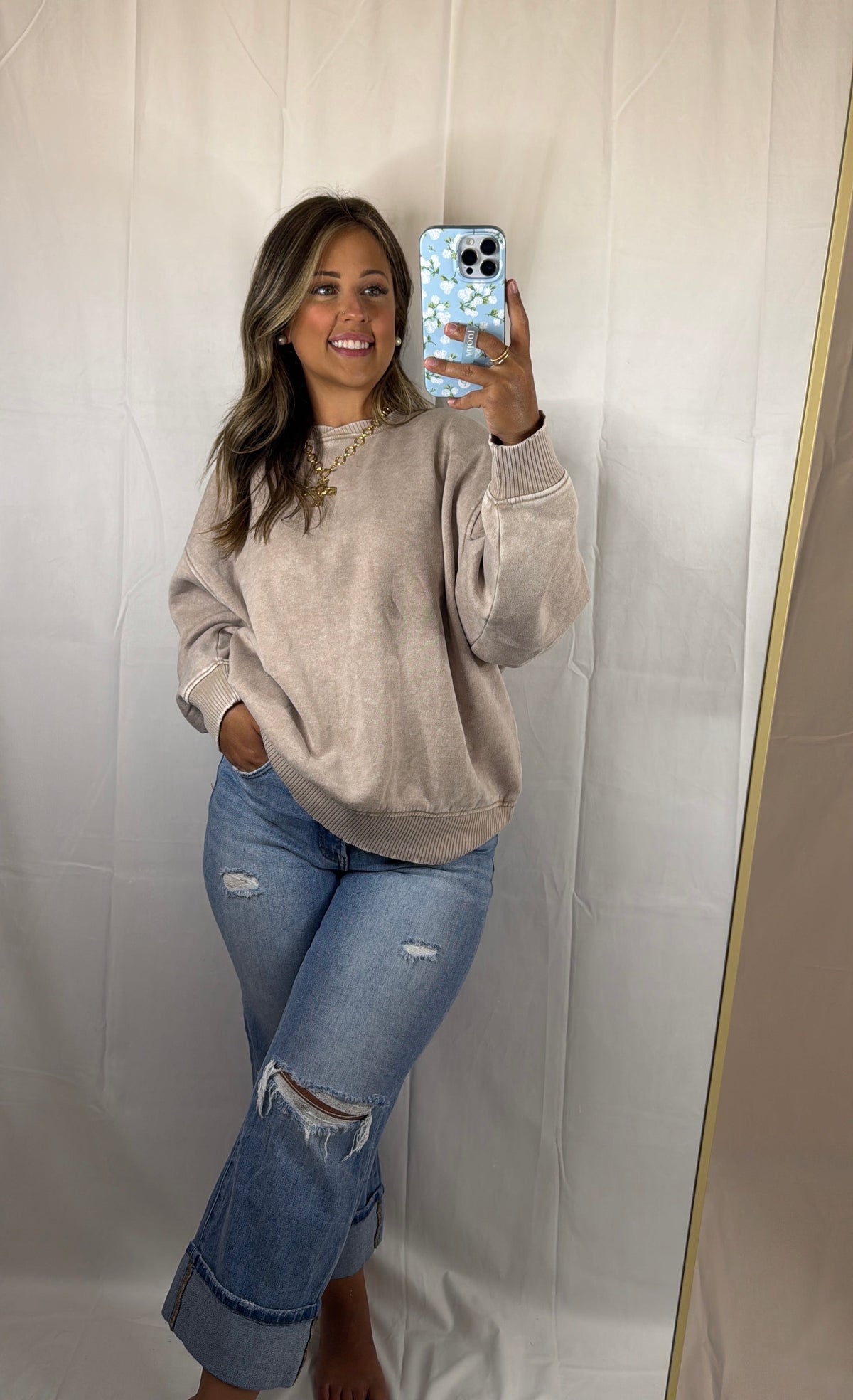 Dana Acid Wash Oversized Pullover