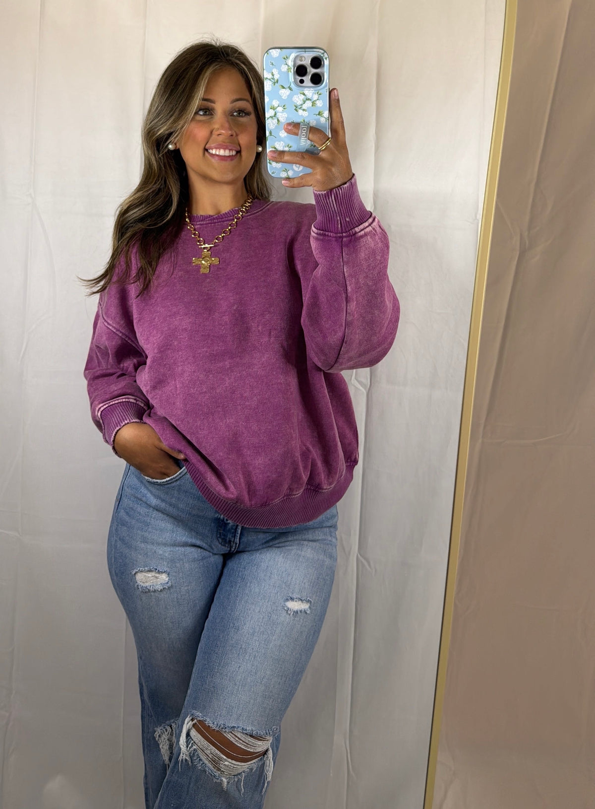 Dana Acid Wash Oversized Pullover