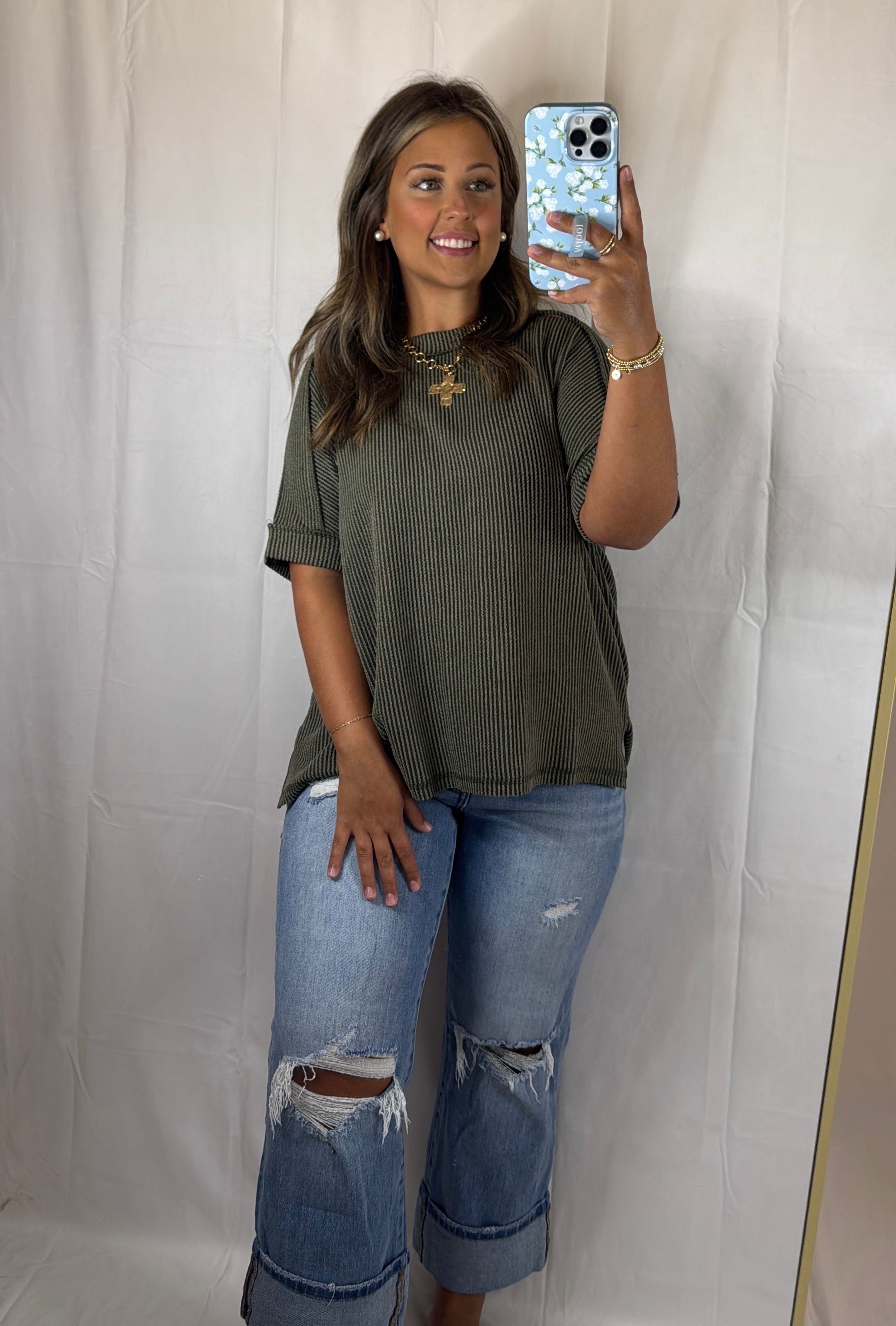 Delaney Raised Rib Tee