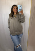 Olivia Fleece Hi-Low Hem Pullover