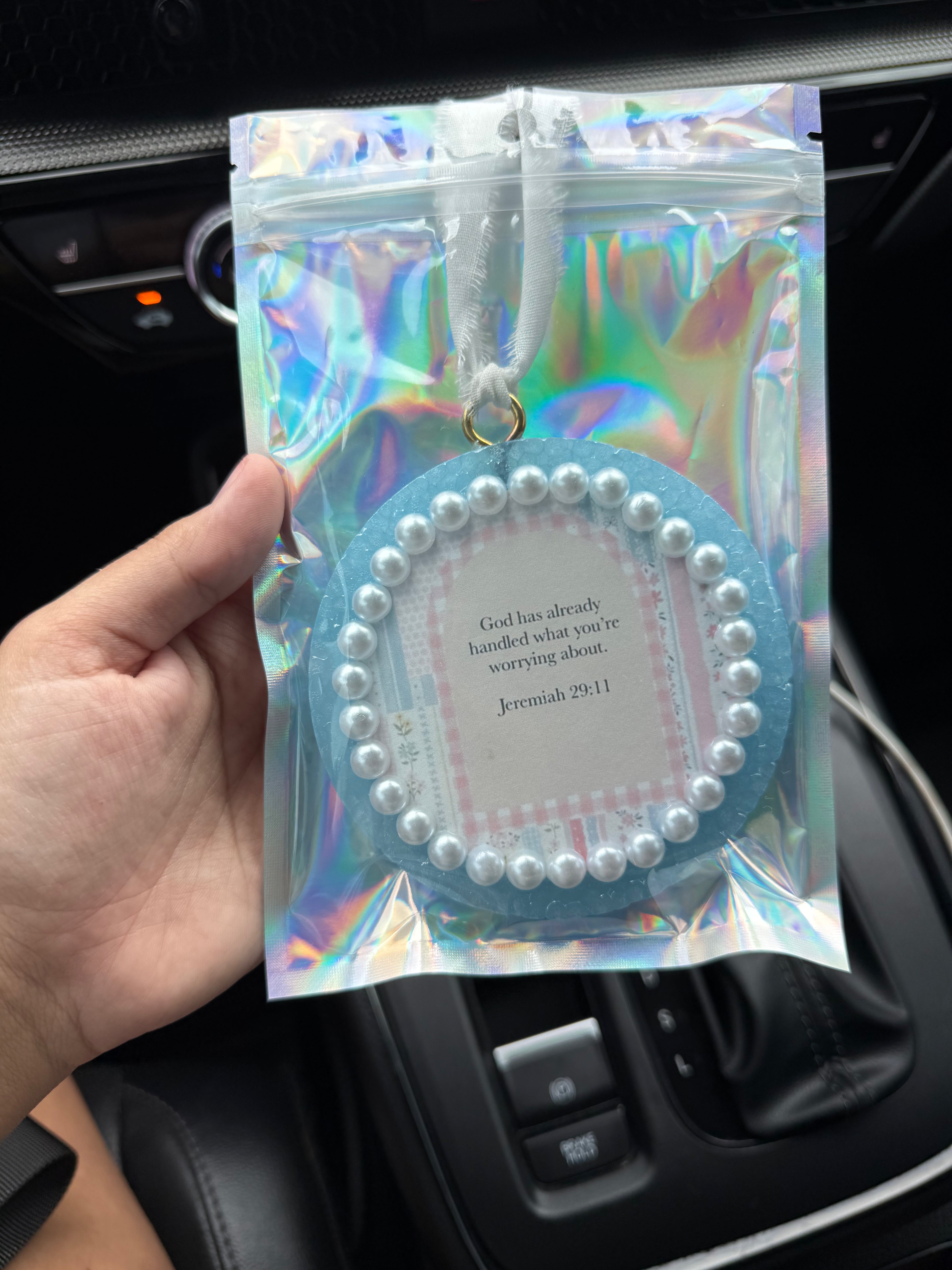 Jeremiah 29:11 Car Fresie- Blue