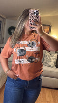 Turkey & Stripes Comfort Colors Tee